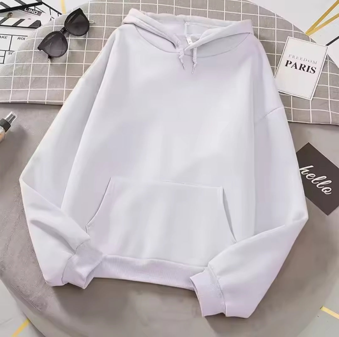 White warm hoddie